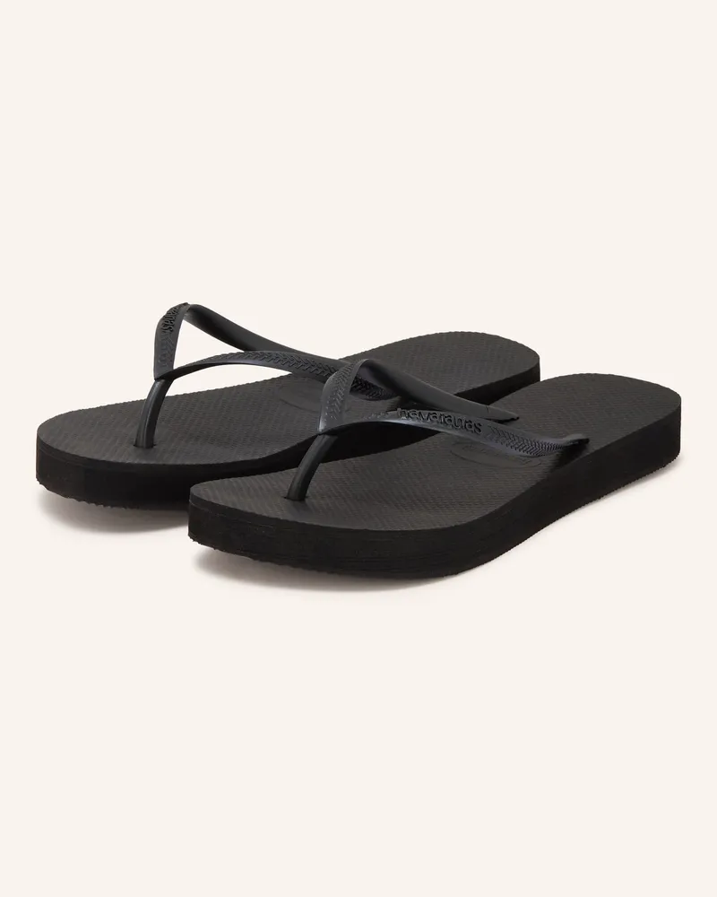 Havaianas Zehentrenner Slim schwarz Schwarz