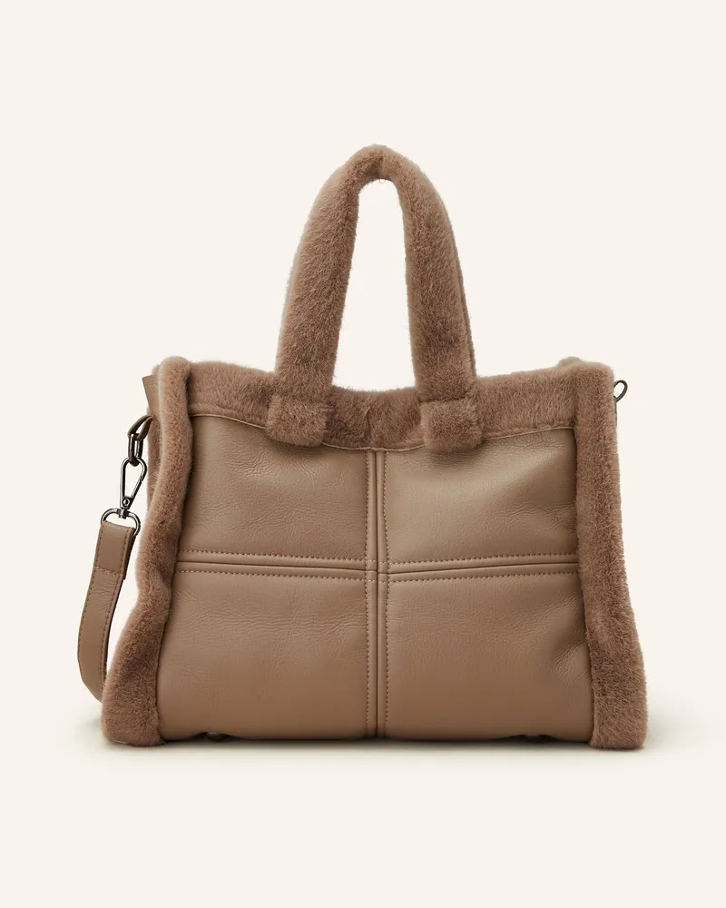 RINO & PELLE Handtasche HAT mit Kunstfell 10868