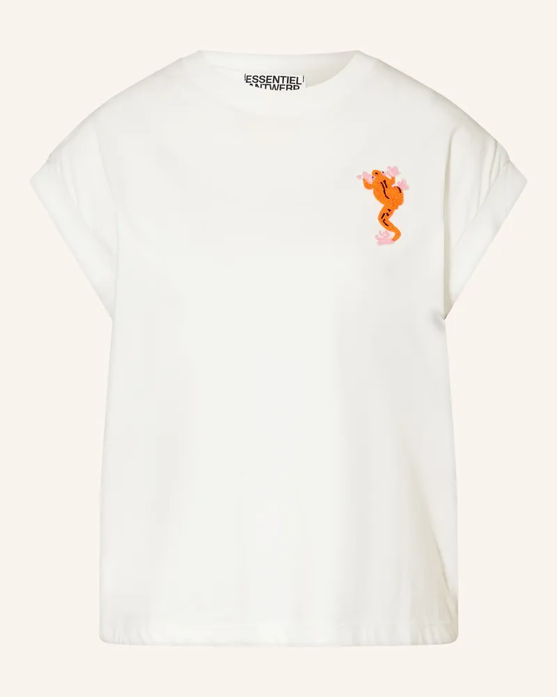 Essentiel T-Shirt Jungala Mit Schmuckperlen weiss Weiss