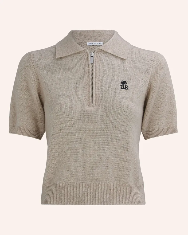 True Religion Strick-Poloshirt Amara beige Beige
