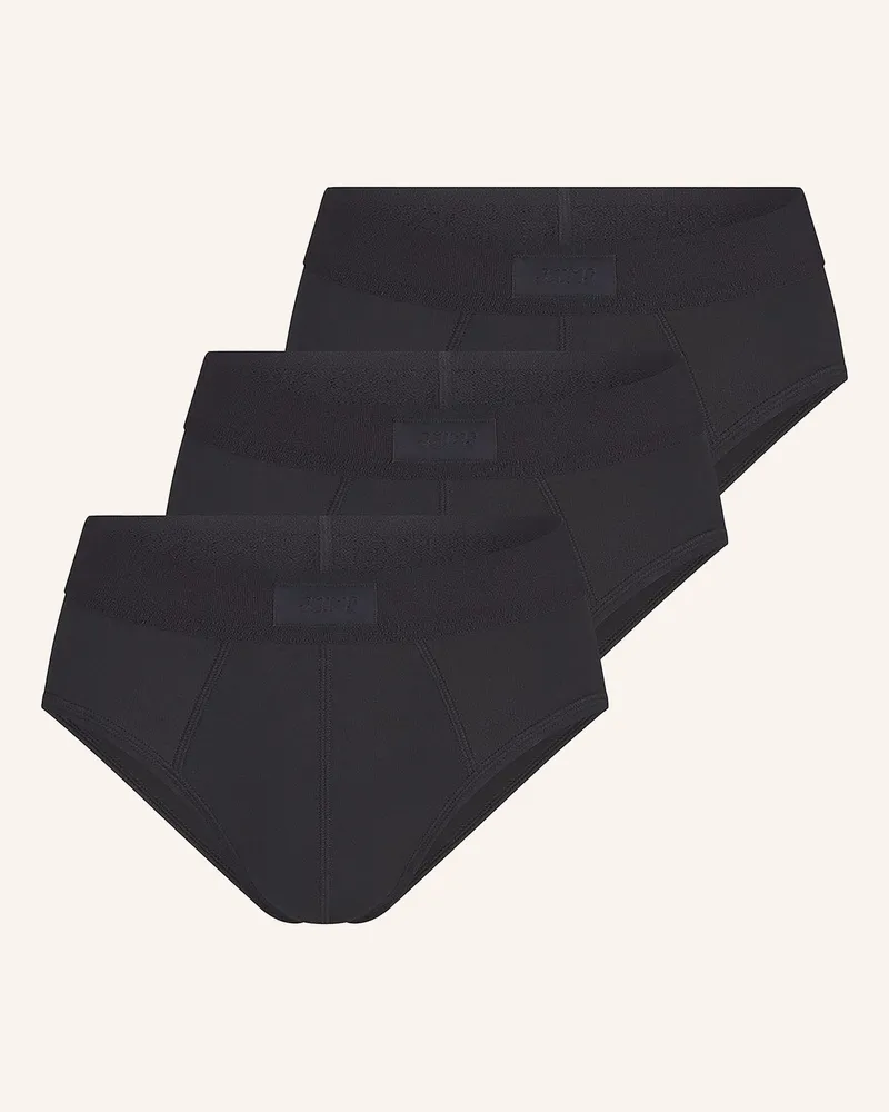 SKIMS 3er-Pack Slips SKIMS COTTON Schwarz