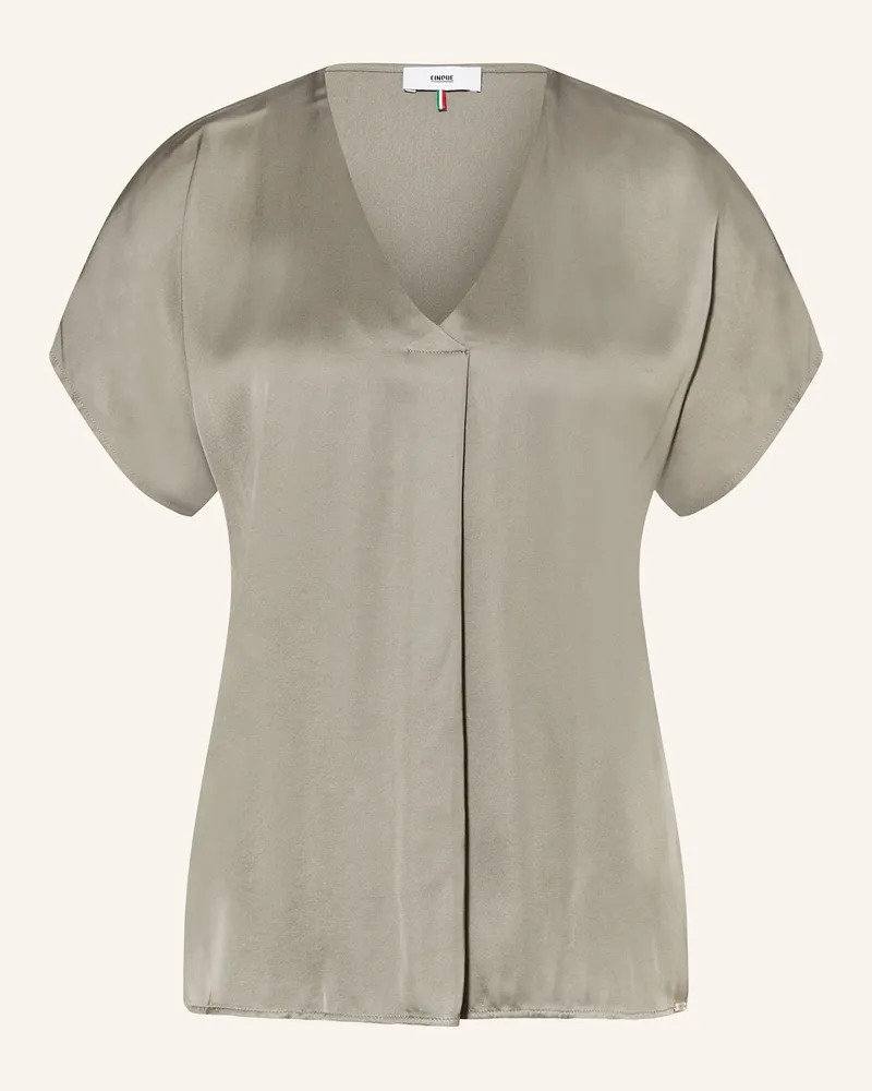 cinque Blusenshirt CIVANEA im Materialmix Grün