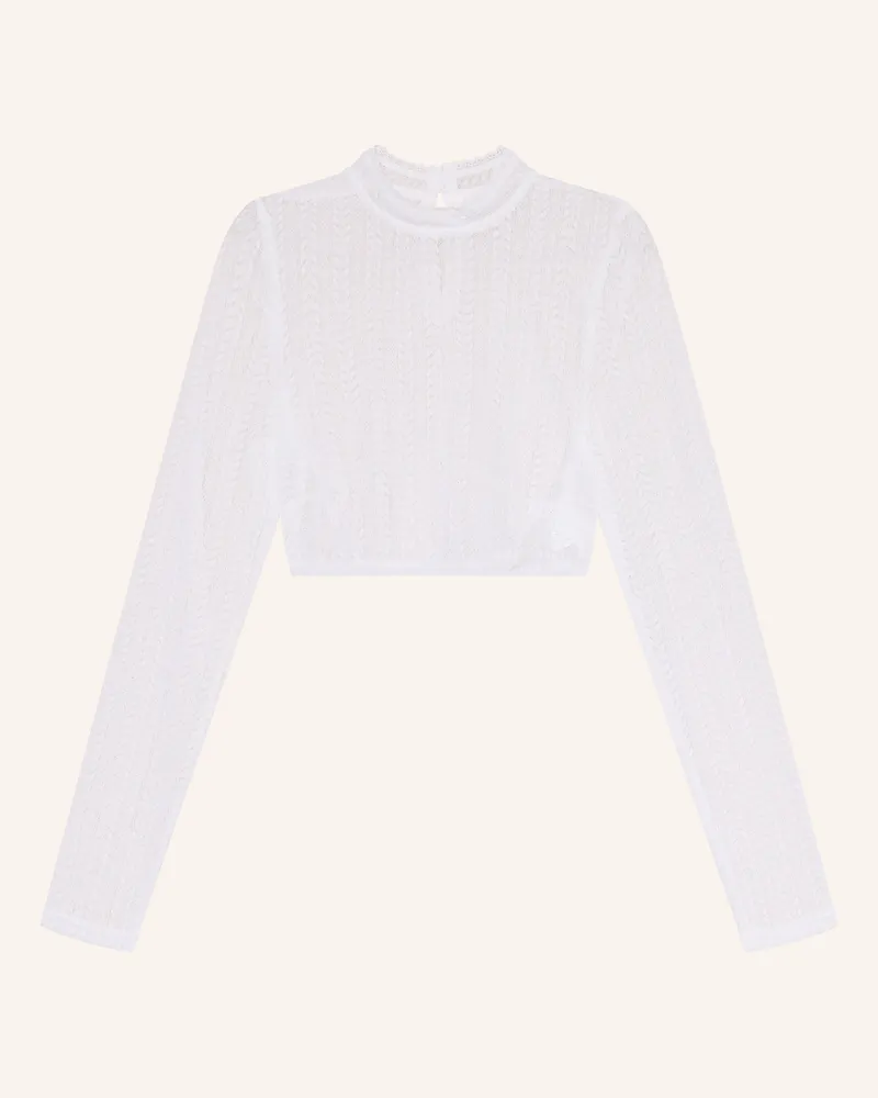WALDORFF Dirndlbluse Aus Spitze weiss Weiss