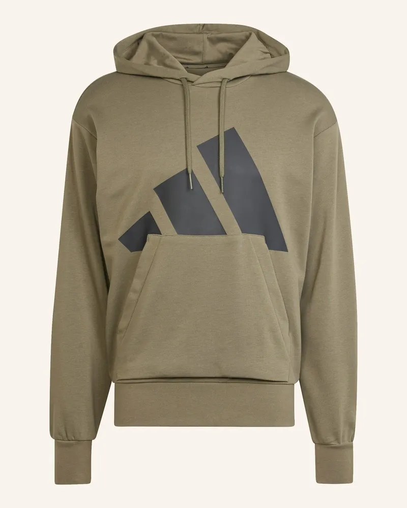 adidas Essentials Big Logo French Terry Hoodie gruen Schwarz