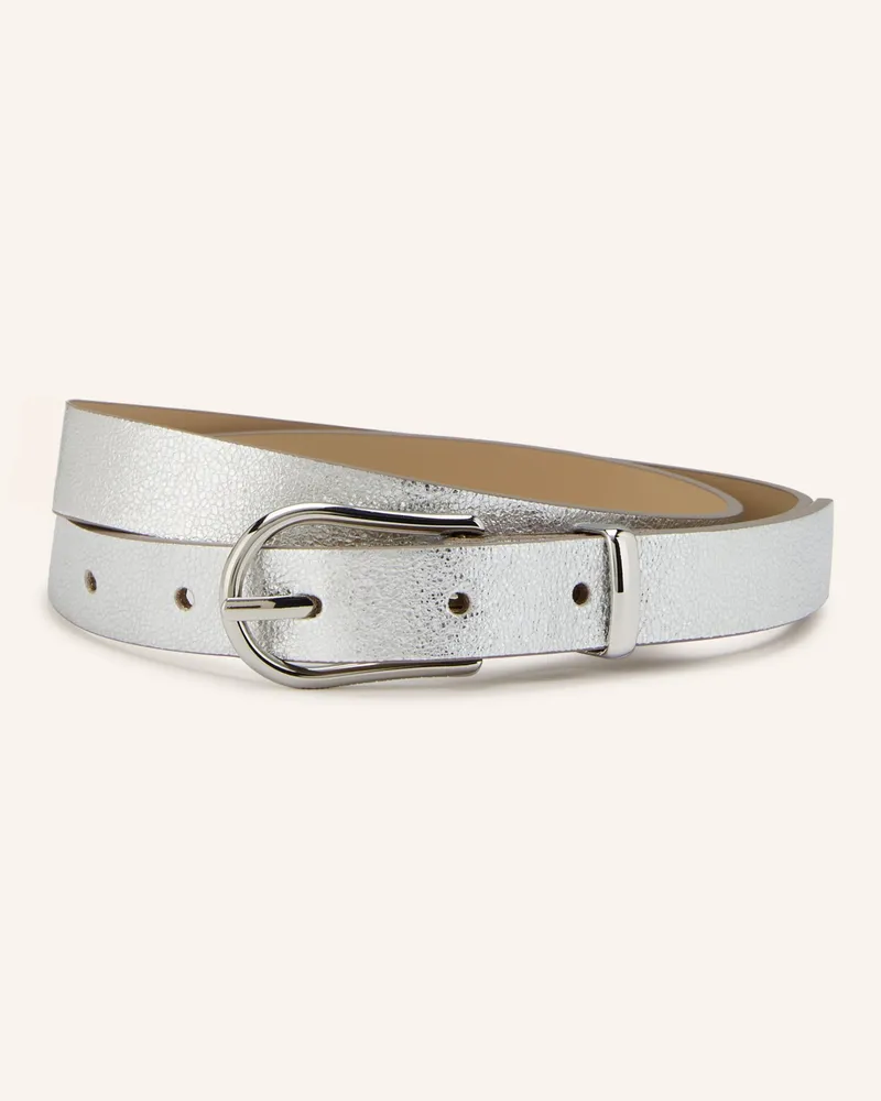 Gianni Chiarini Ledergürtel silber Silber