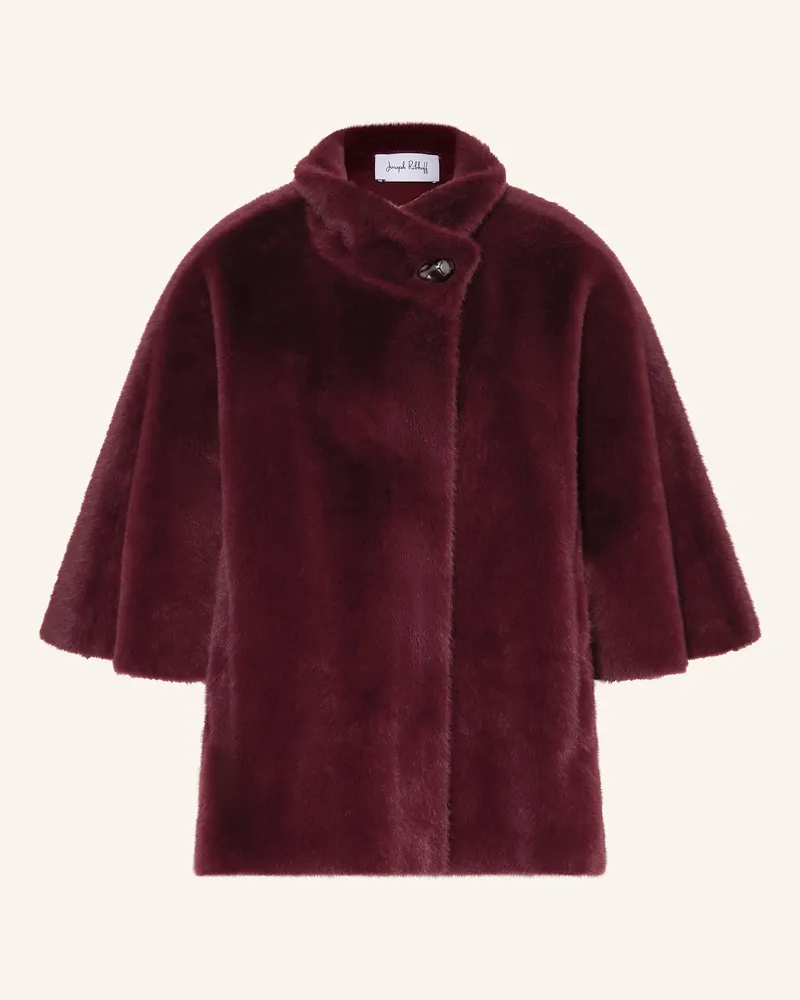 Joseph Ribkoff Kunstfell-Jacke Dunkelrot