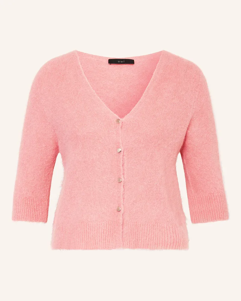 Oui  Strickjacke Lachs