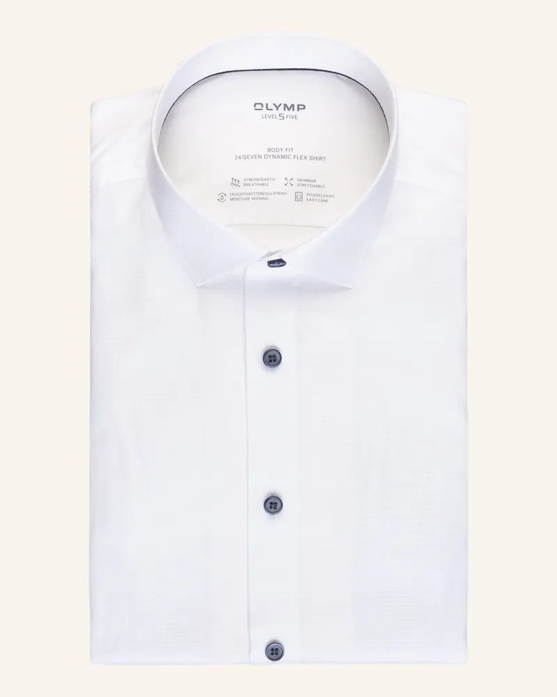 Olymp Hemd Level Five Body Fit weiss Weiss
