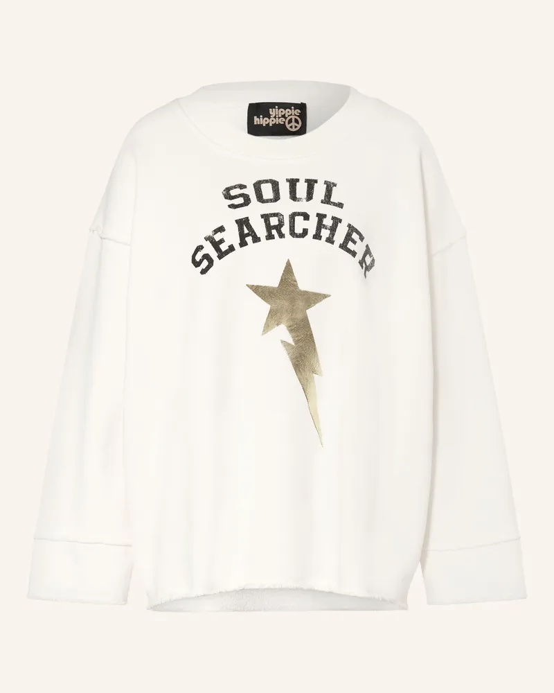 Yippie Hippie Oversized-Sweatshirt weiss Ecru