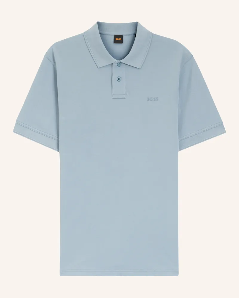 HUGO BOSS Piqué-Poloshirt Prime blau Hellblau