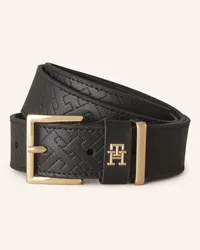 Tommy Hilfiger Ledergürtel TH HERITAGE 3.0 MONOGRAMM Schwarz