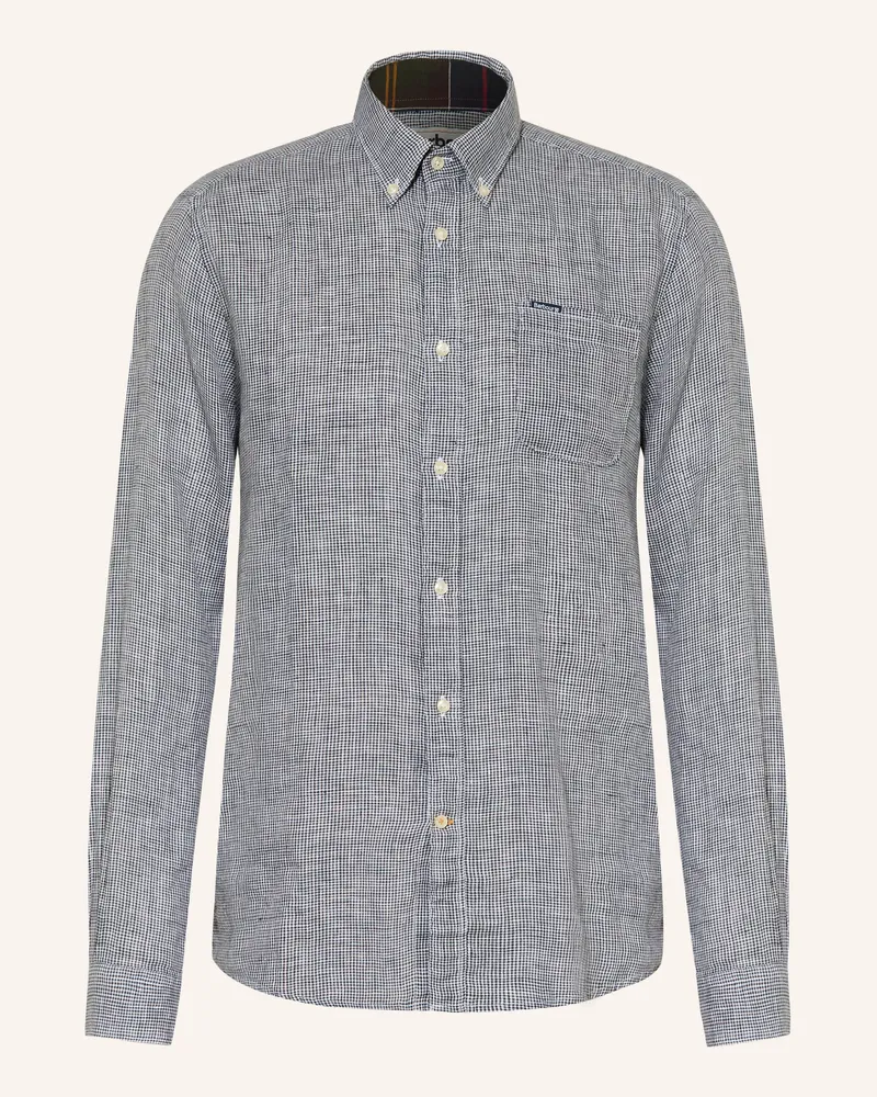 Barbour Leinenhemd LINTON Tailored Fit Dunkelblau