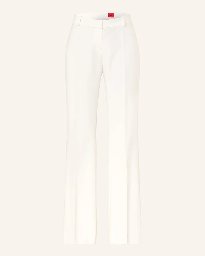 HUGO BOSS Bootcut-Hose Hilotinna weiss Weiss