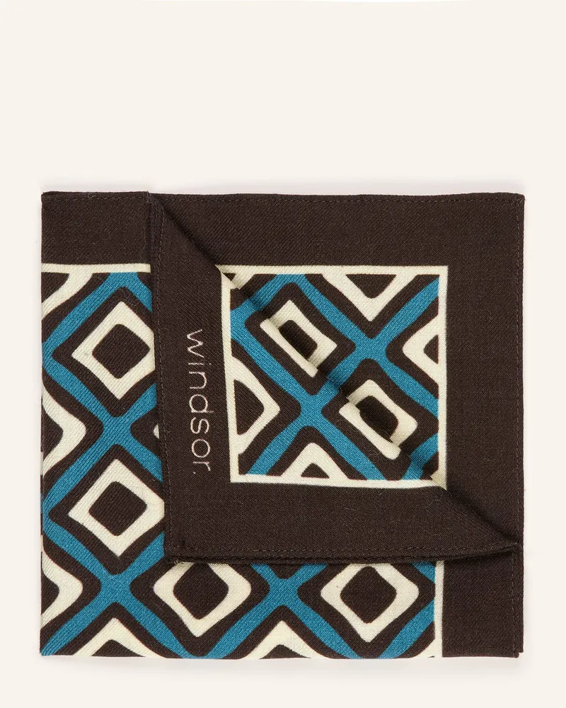 windsor. Einstecktuch Dunkelbraun