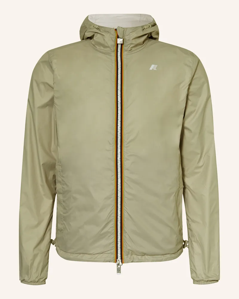 K-Way Jacke zum Wenden JAKE PLUS.2 DOUBLE Hellgrau