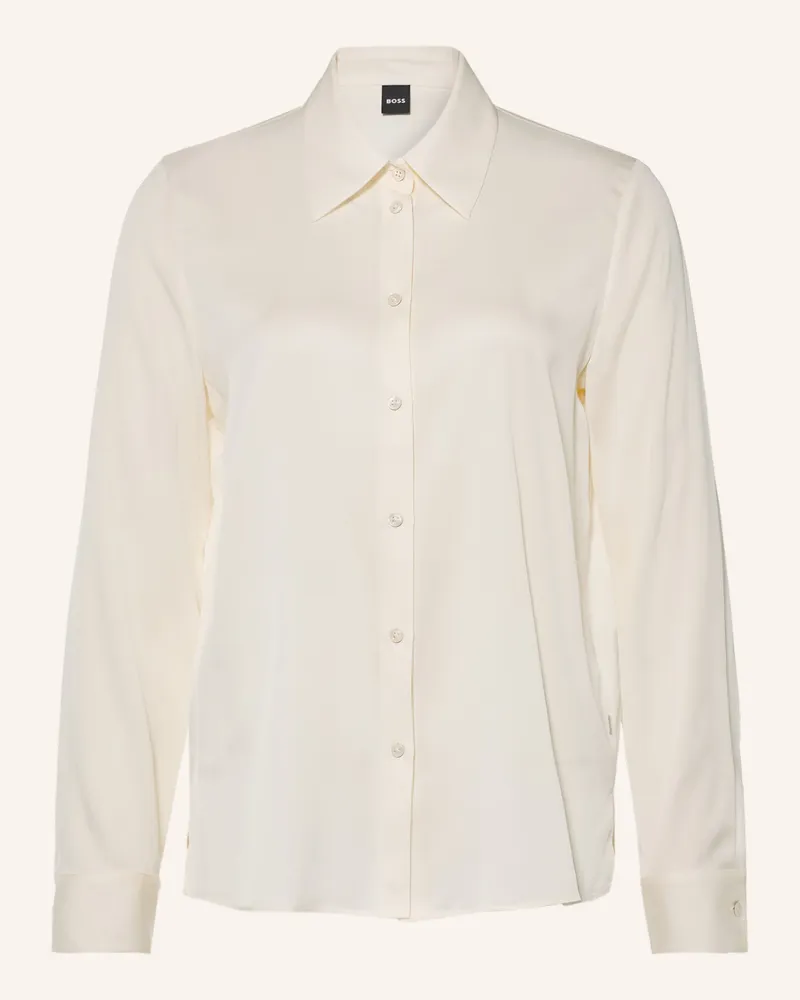 HUGO BOSS Hemdbluse Bonya Mit Seide weiss Creme
