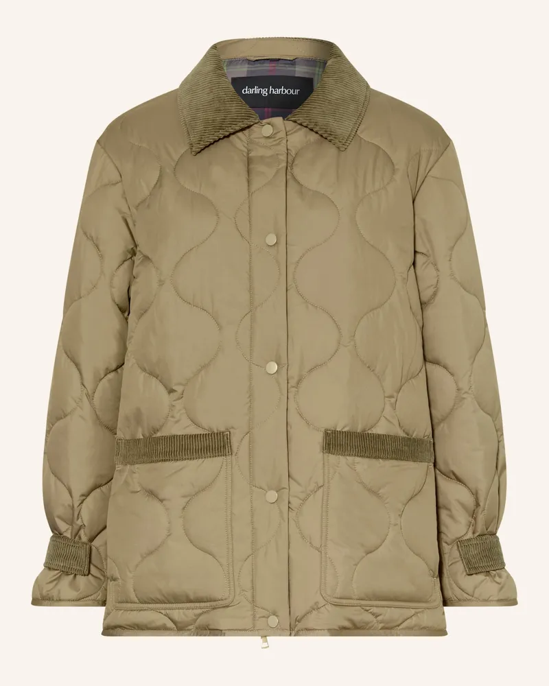 Darling Harbour Steppjacke gruen Khaki