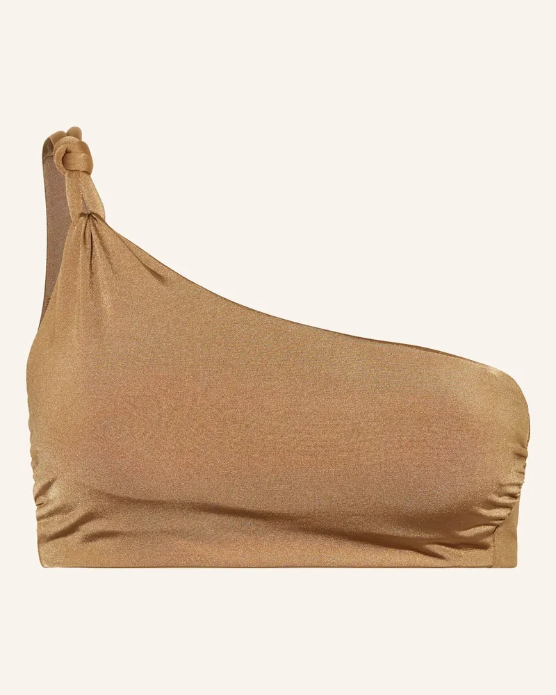 Max Mara One-Shoulder-Bikini-Top Alisia braun Braun