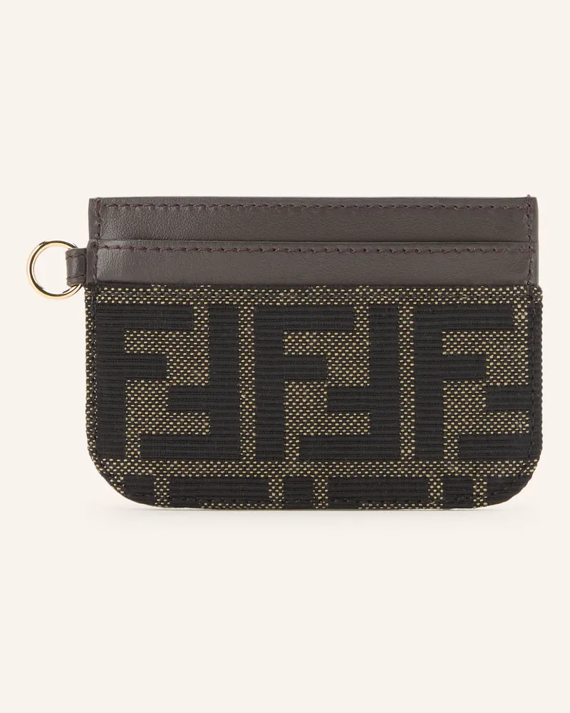 Fendi Kartenetui Ff Jacquard braun Dunkelbraun