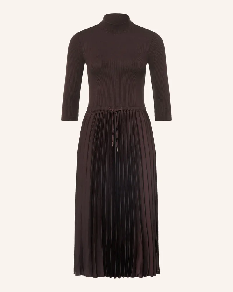 Tommy Hilfiger Kleid Im Materialmix Mit 3/4-Arm braun Dunkelbraun