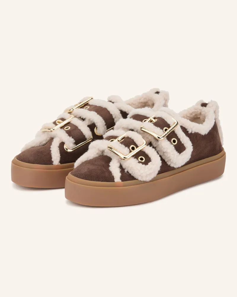 INUIKII Sneaker Low Velcro braun Dunkelbraun