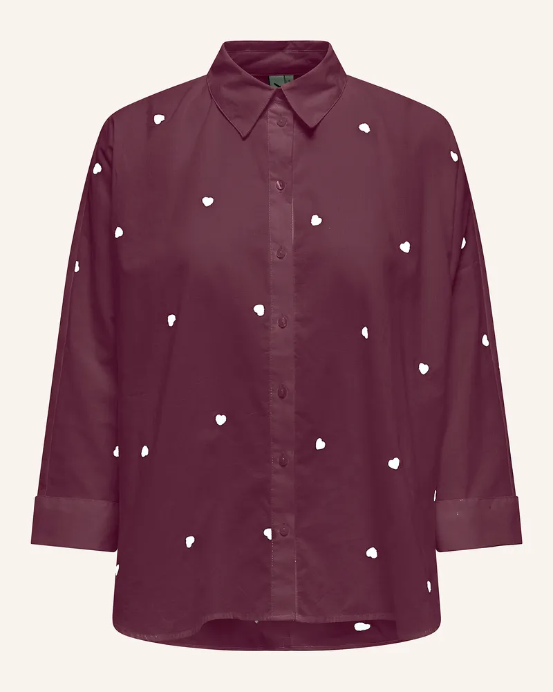 only Hemdbluse Dunkelrot