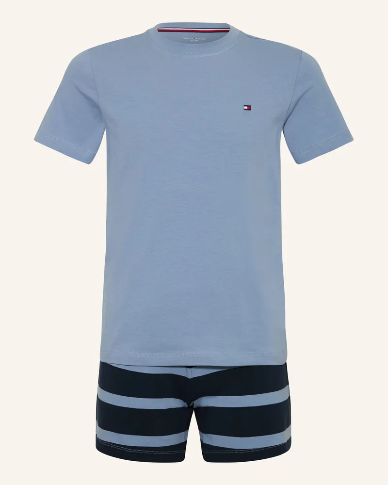 Tommy Hilfiger Shorty-Schlafanzug blau Hellblau