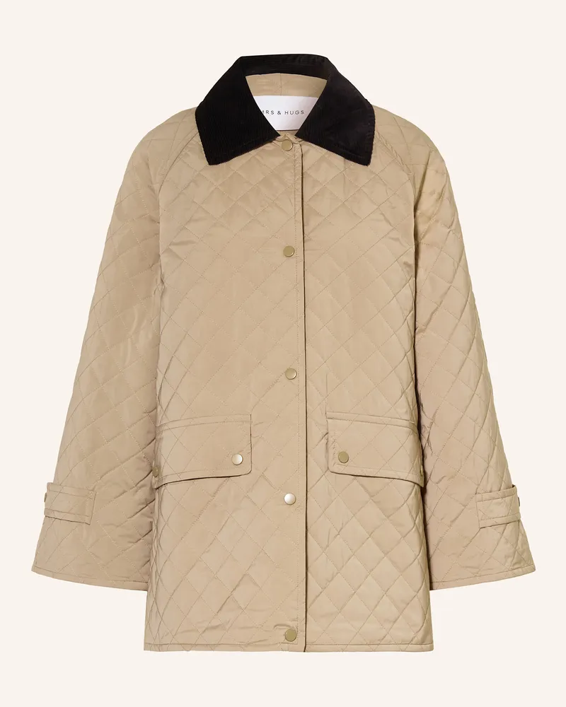 Mrs & HUGS Steppjacke Beige