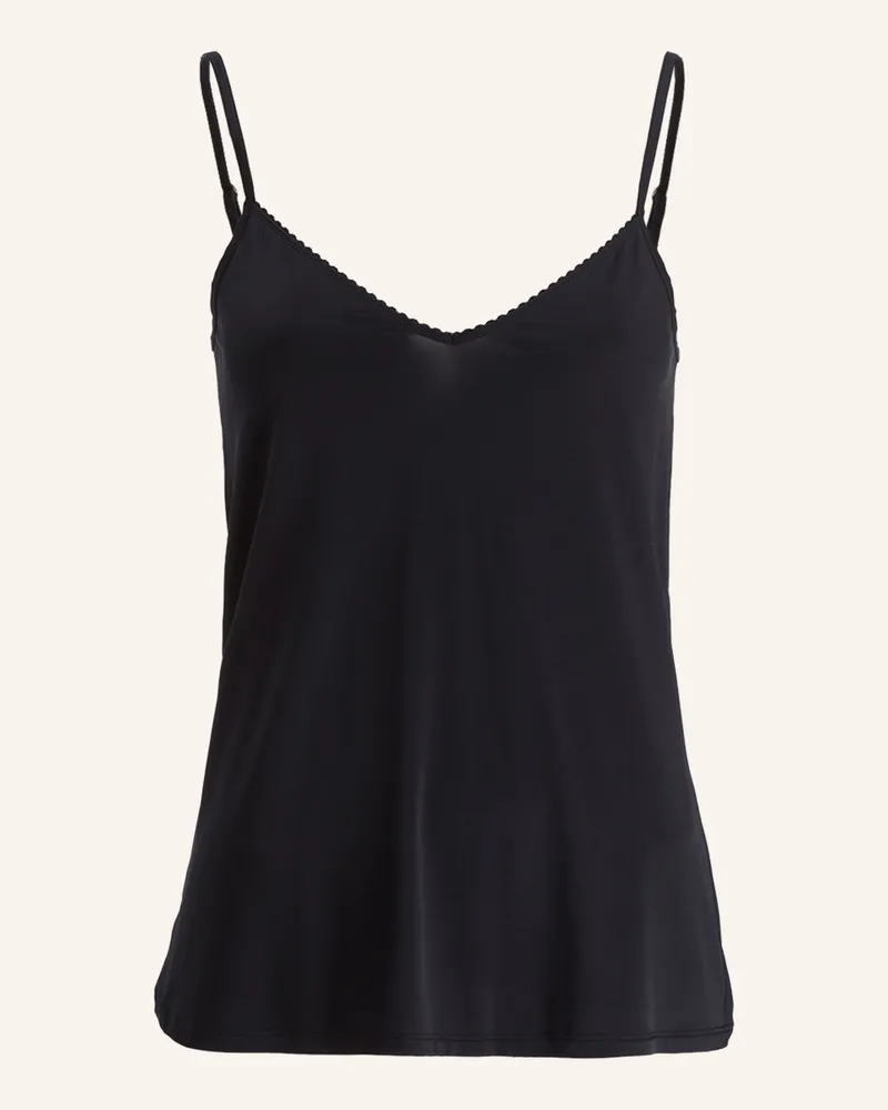 Hanro Top Satin Deluxe Aus Satin schwarz Schwarz