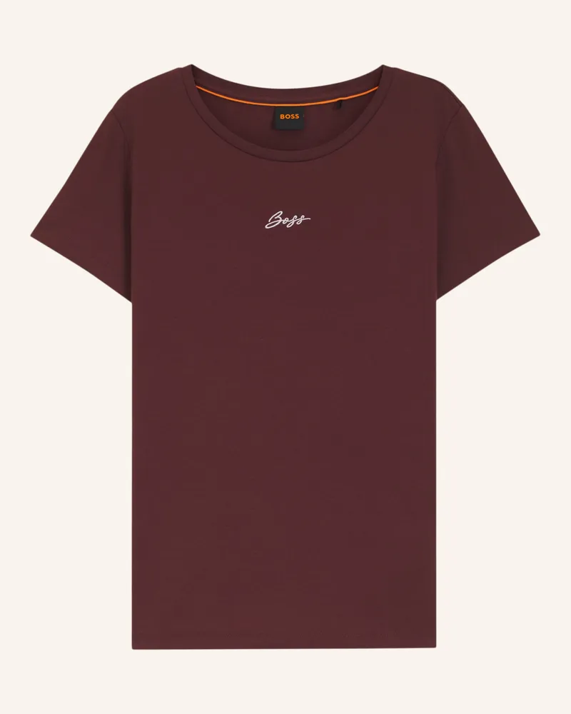 HUGO BOSS T-Shirt C_Elove_Embro Slim Fit braun Dunkelbraun