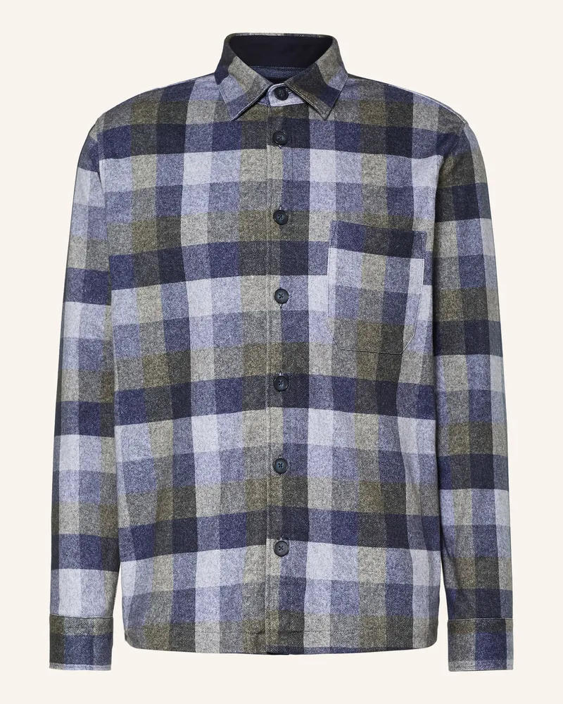 DESOTO Flanell-Overjacket gruen Dunkelblau