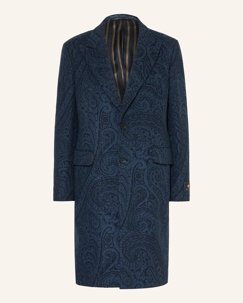 Etro Wollmantel Dunkelblau