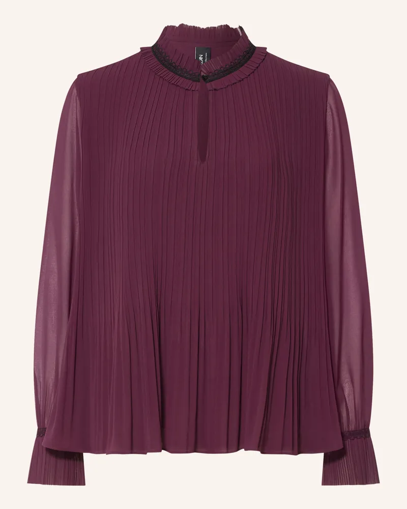 Marc Cain Blusenshirt Mit Plissees Und Spitze rot 296
