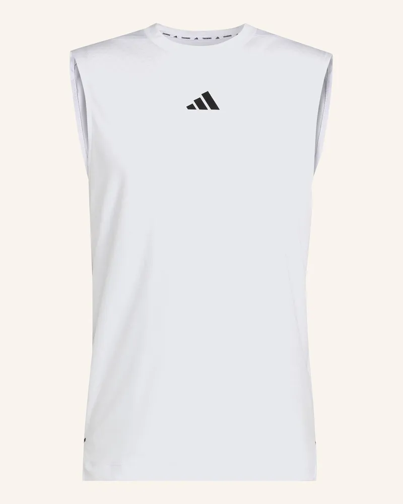 adidas d4t Primelift 3-Streifen Tanktop weiss Weiss