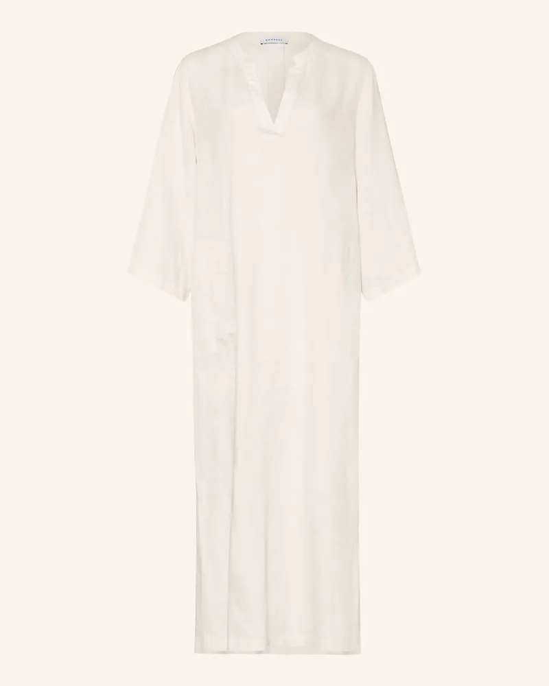 ROSSO35 Leinenkleid mit 3/4-Arm Creme