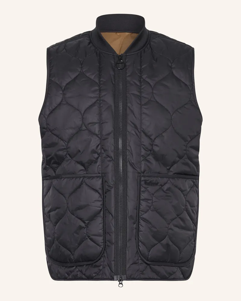 Barbour Steppweste LIDDESDALE Schwarz