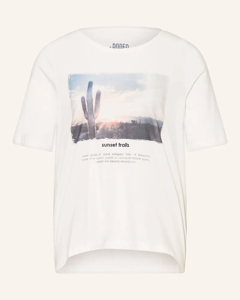 Oui  T-Shirt mit Schmucksteinen Ecru
