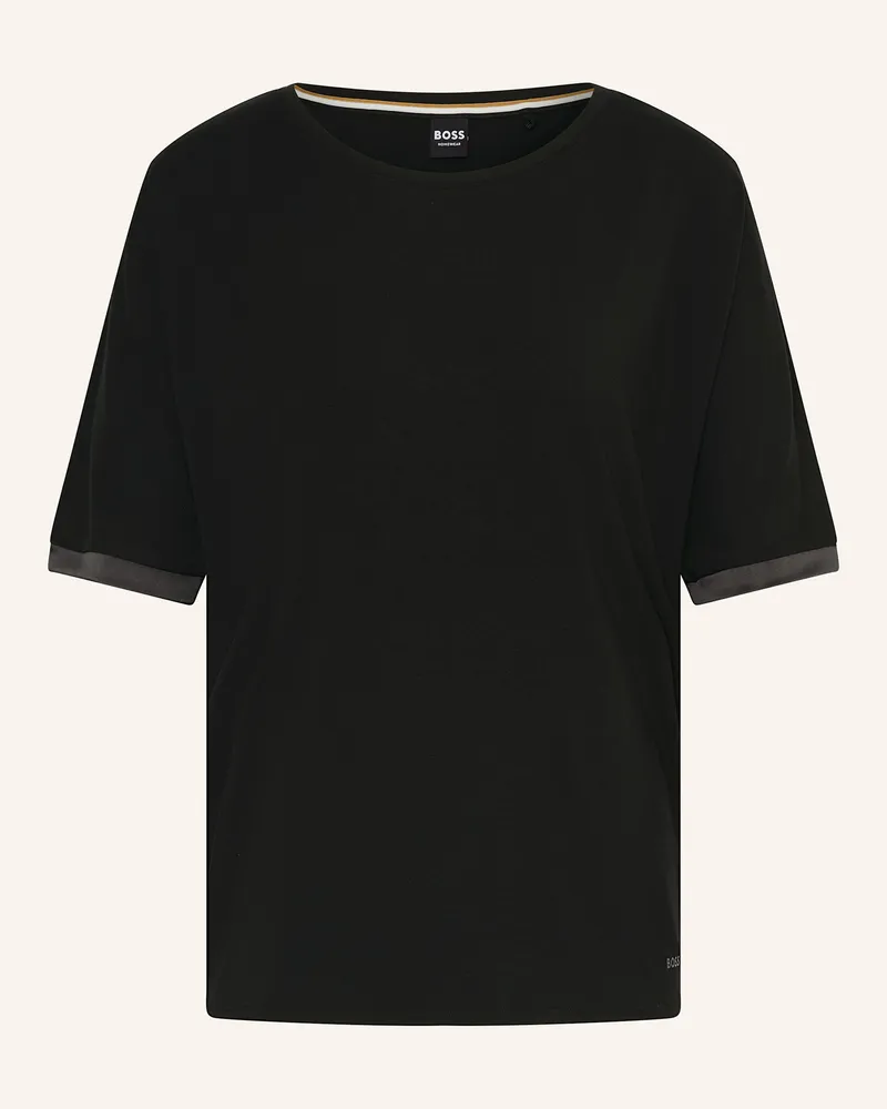 HUGO BOSS Schlafshirt schwarz Schwarz