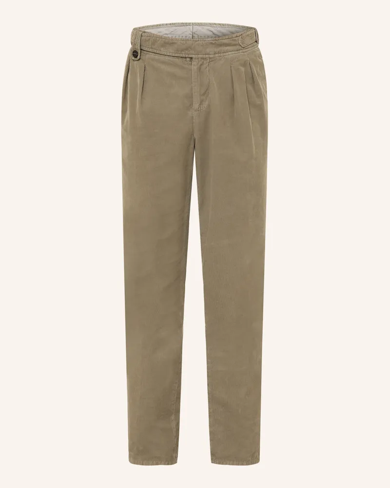 Brunello Cucinelli Cordhose Extra Slim Fit gruen Khaki
