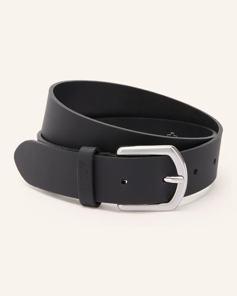 S.Oliver Ledergürtel Schwarz