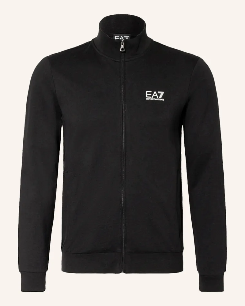EA7 Sweatjacke schwarz Schwarz