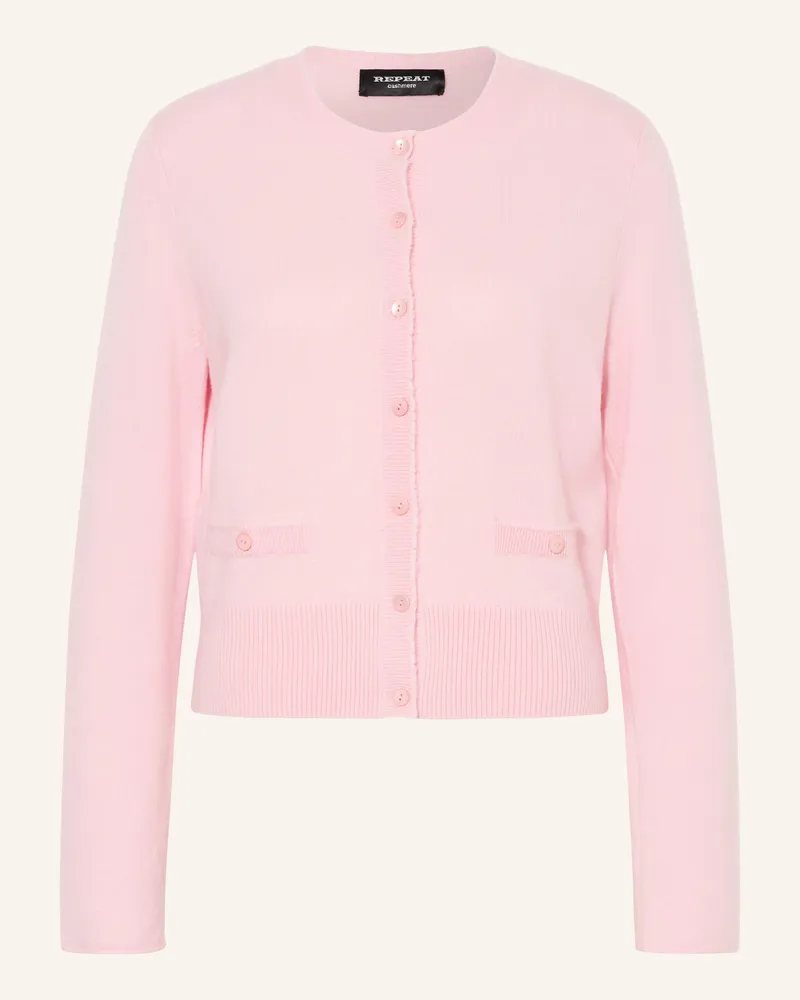 Repeat Strickjacke Aus Cashmere rosa Rosa