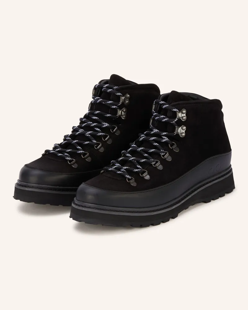 Mono Schnürboots schwarz Schwarz