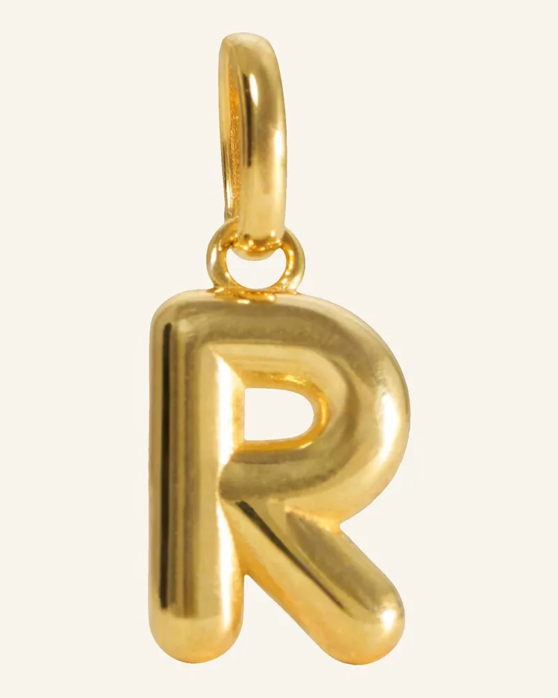 POMPIDOU Anhänger Puffy Letter R By Glambou gold Gold