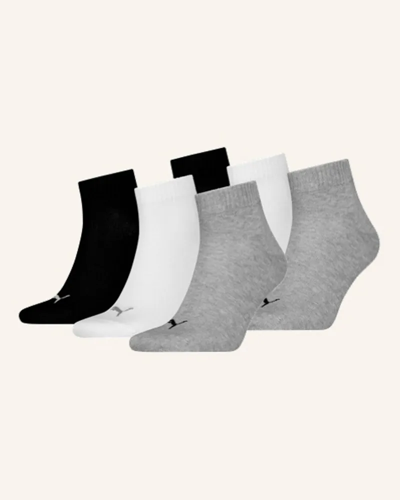 Puma 6er-Pack Socken Quarter blau Ecru