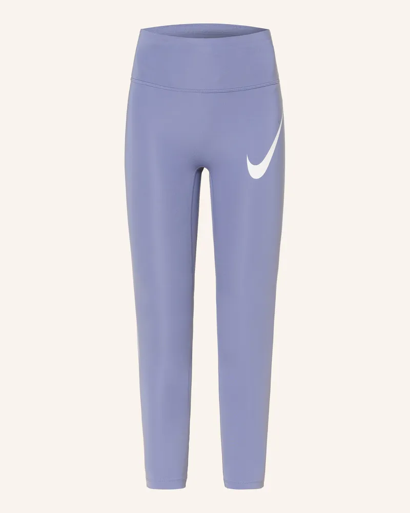Nike Lauf-Tights Tempo Swoosh Run lila Blaugrau