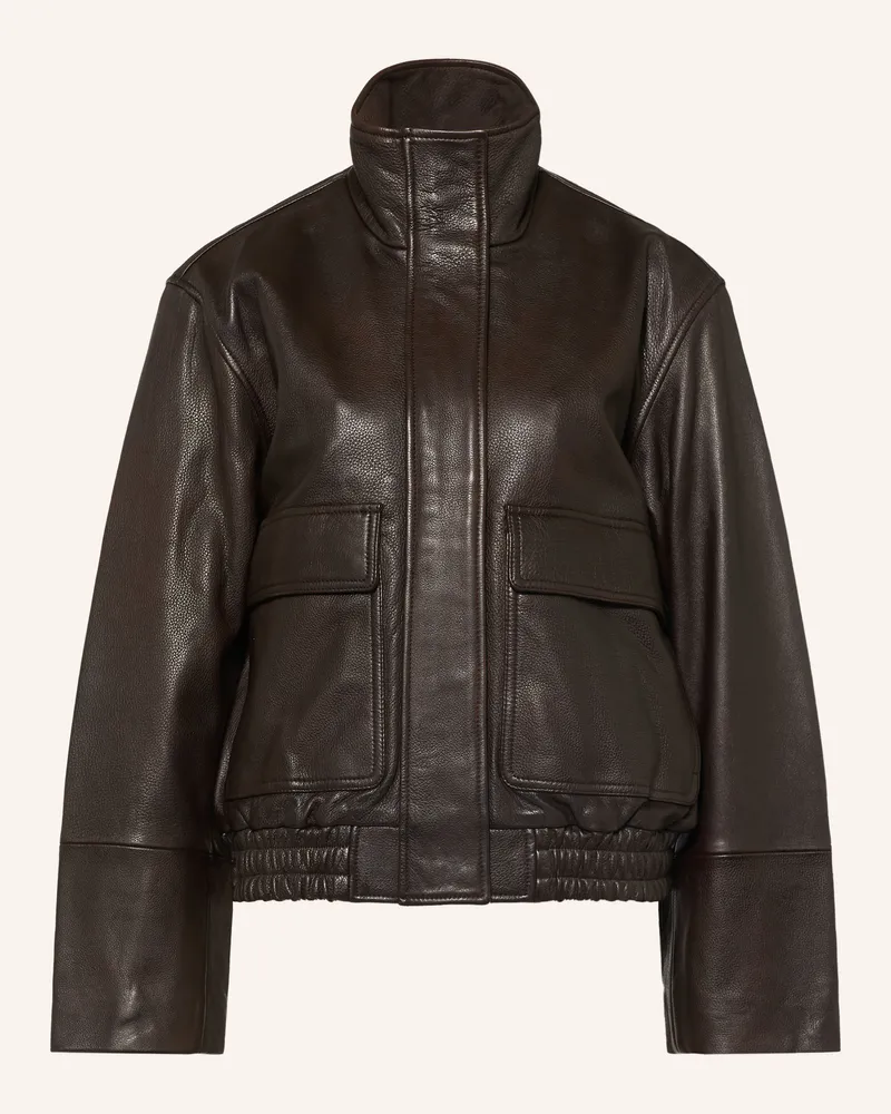 Tommy Hilfiger Lederblouson braun Dunkelbraun