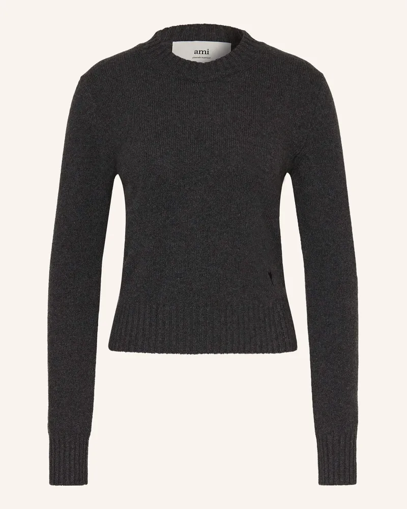 AMI Paris Cashmere-Pullover Dunkelgrau