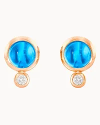 TAMARA COMOLLI Ohrringe OHRRINGE BOUTON SWISS TOPAZ / CLASSIC aus Rosegold