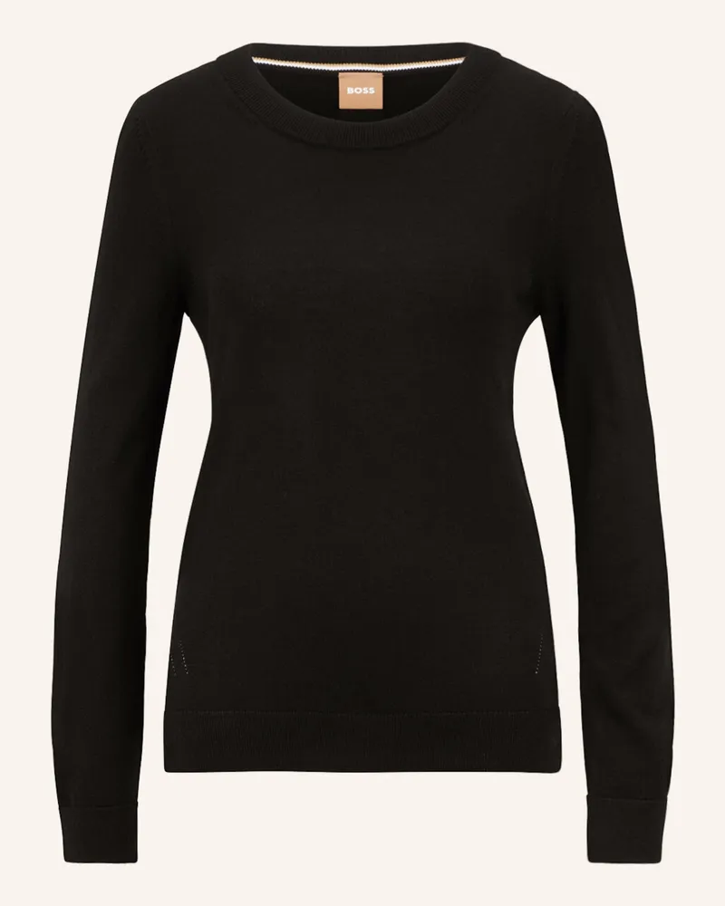 HUGO BOSS Pullover Feganasi schwarz Schwarz